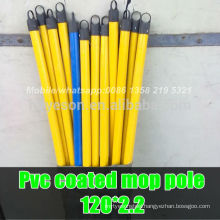 pvc coated mop pole, pvc coated wooden mop pole, pvc coated wood mop pole